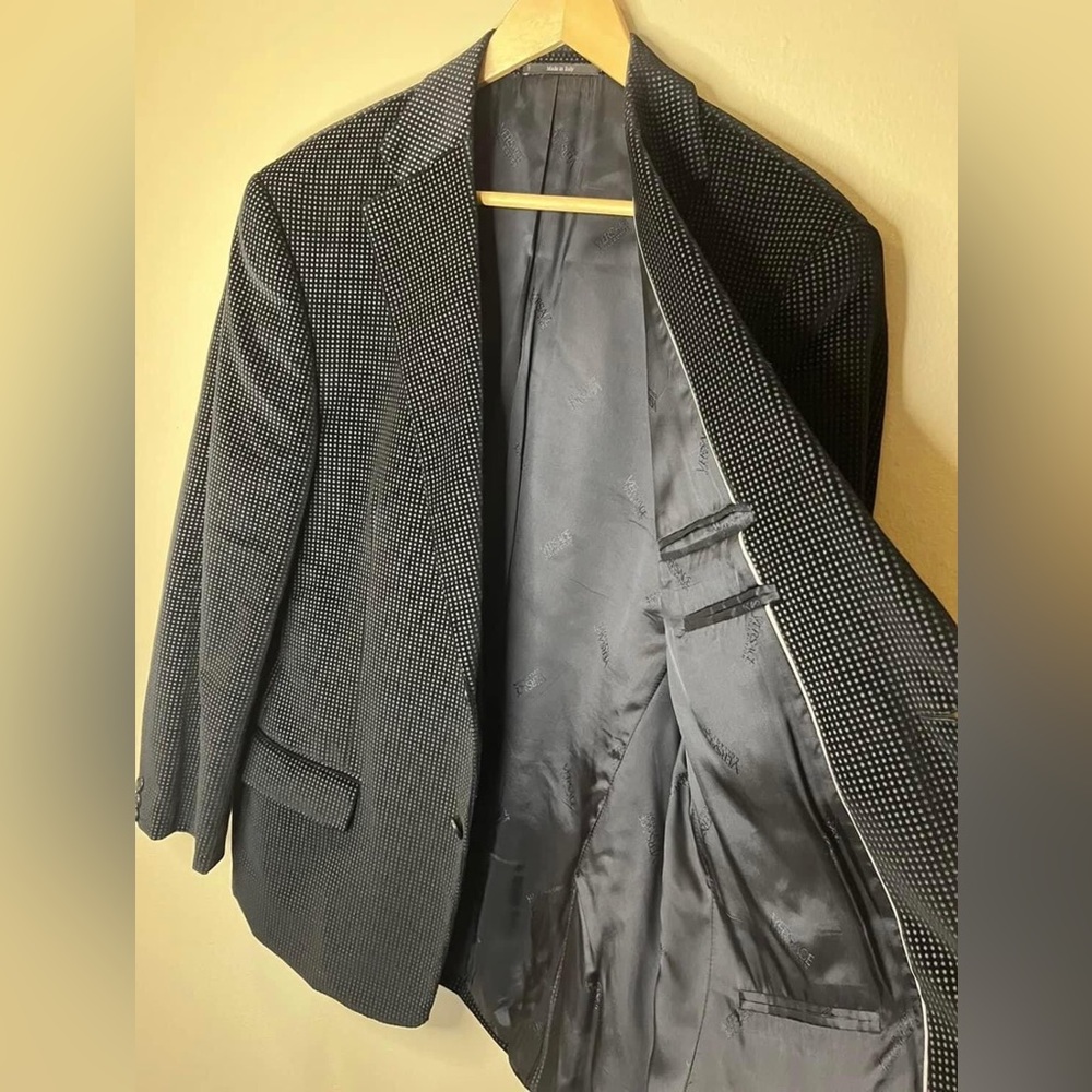 Versace Collection Men’s Suede Button Suit Jacket - Picture 10 of 13